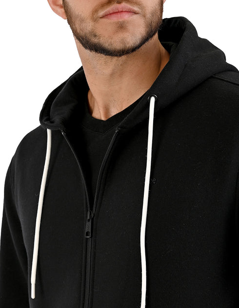 LEE sudadera hoodie negro para caballero con cierre y estampado en espalda.